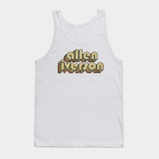 Allen Iverson // Vintage Rainbow Typography Style // 70s Tank Top